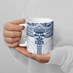 Personalized Geelong Cats Ceramic Mug Polynesian Tribal Pattern Heritage Football