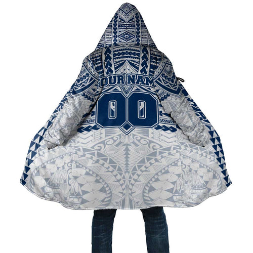 Personalized Geelong Cats Cloak Polynesian Tribal Pattern Heritage Football