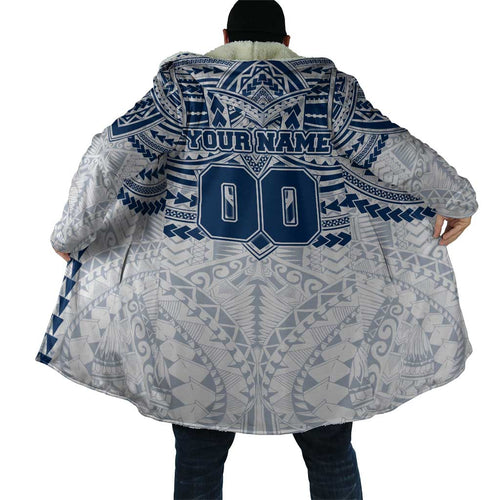 Personalized Geelong Cats Cloak Polynesian Tribal Pattern Heritage Football