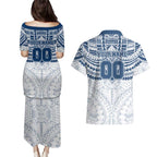 Personalized Geelong Cats Couples Matching Puletasi and Hawaiian Shirt Polynesian Tribal Pattern Heritage Football