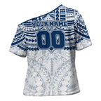 Personalized Geelong Cats Cross Shoulder Shirt Polynesian Tribal Pattern Heritage Football