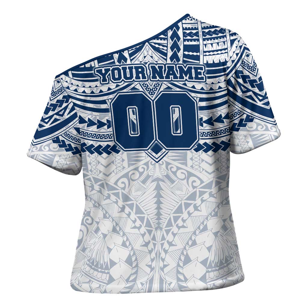 Personalized Geelong Cats Cross Shoulder Shirt Polynesian Tribal Pattern Heritage Football
