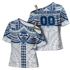 Personalized Geelong Cats Cross Shoulder Shirt Polynesian Tribal Pattern Heritage Football