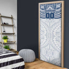 Personalized Geelong Cats Door Cover Polynesian Tribal Pattern Heritage Football