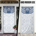 Personalized Geelong Cats Door Cover Polynesian Tribal Pattern Heritage Football