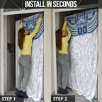 Personalized Geelong Cats Door Cover Polynesian Tribal Pattern Heritage Football