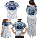 Personalized Geelong Cats Family Matching Puletasi and Hawaiian Shirt Polynesian Tribal Pattern Heritage Football