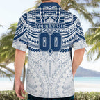 Personalized Geelong Cats Hawaiian Shirt Polynesian Tribal Pattern Heritage Football