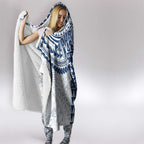 Personalized Geelong Cats Hooded Blanket Polynesian Tribal Pattern Heritage Football