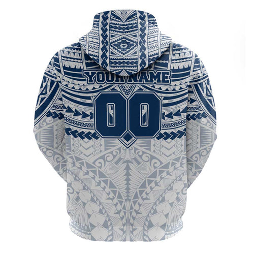 Personalized Geelong Cats Hoodie Polynesian Tribal Pattern Heritage Football