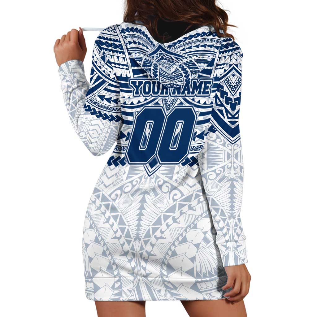 Personalized Geelong Cats Hoodie Dress Polynesian Tribal Pattern Heritage Football