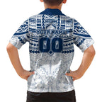Personalized Geelong Cats Kid Hawaiian Shirt Polynesian Tribal Pattern Heritage Football