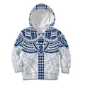 Personalized Geelong Cats Kid Hoodie Polynesian Tribal Pattern Heritage Football
