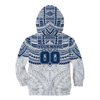 Personalized Geelong Cats Kid Hoodie Polynesian Tribal Pattern Heritage Football