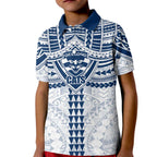 Personalized Geelong Cats Kid Polo Shirt Polynesian Tribal Pattern Heritage Football