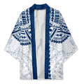 Personalized Geelong Cats Kimono Polynesian Tribal Pattern Heritage Football