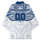 Personalized Geelong Cats Kimono Polynesian Tribal Pattern Heritage Football