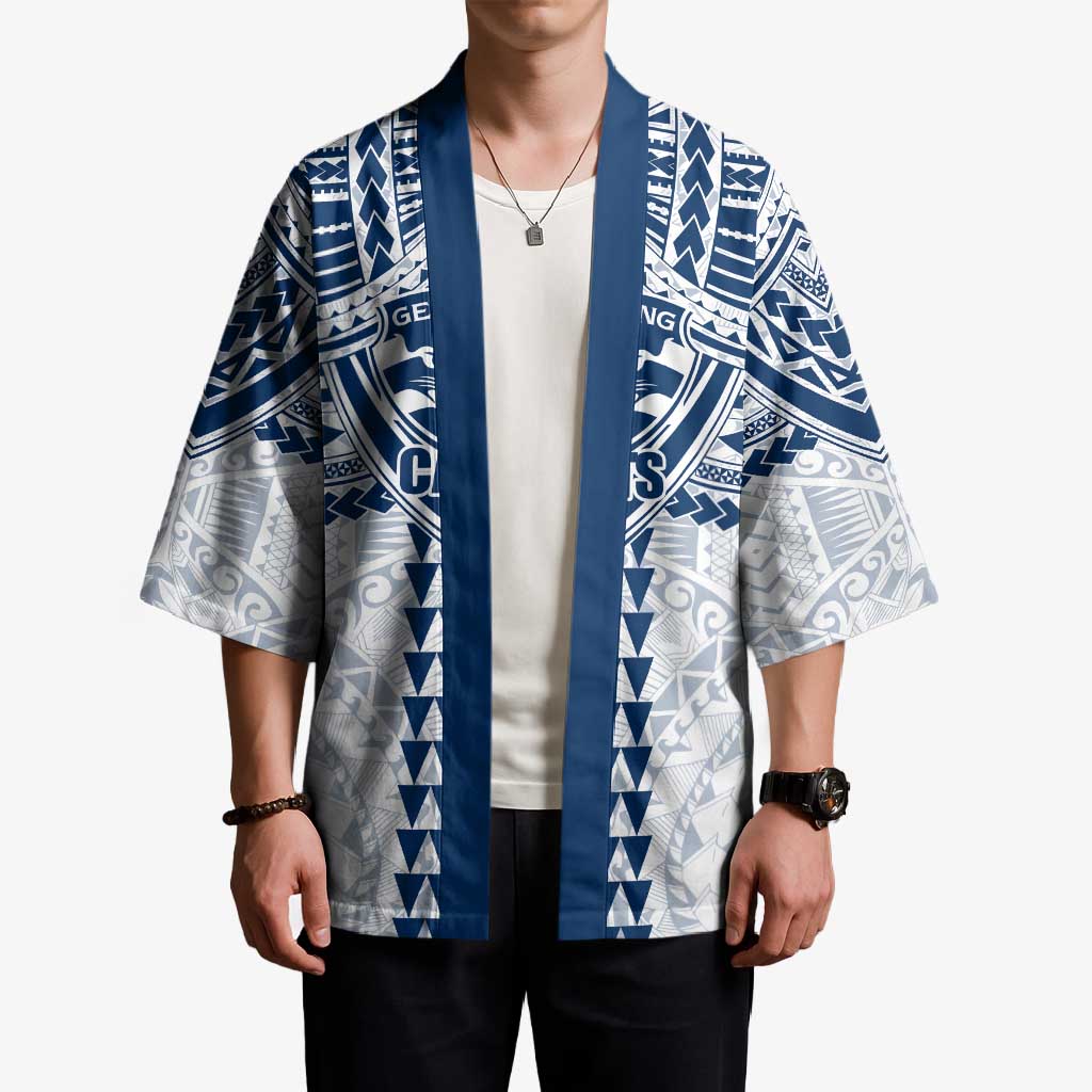 Personalized Geelong Cats Kimono Polynesian Tribal Pattern Heritage Football