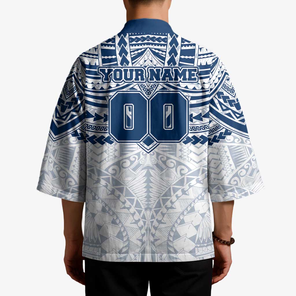Personalized Geelong Cats Kimono Polynesian Tribal Pattern Heritage Football