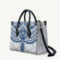 Personalized Geelong Cats Leather Bag Polynesian Tribal Pattern Heritage Football