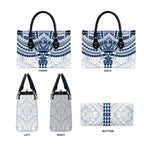 Personalized Geelong Cats Leather Bag Polynesian Tribal Pattern Heritage Football