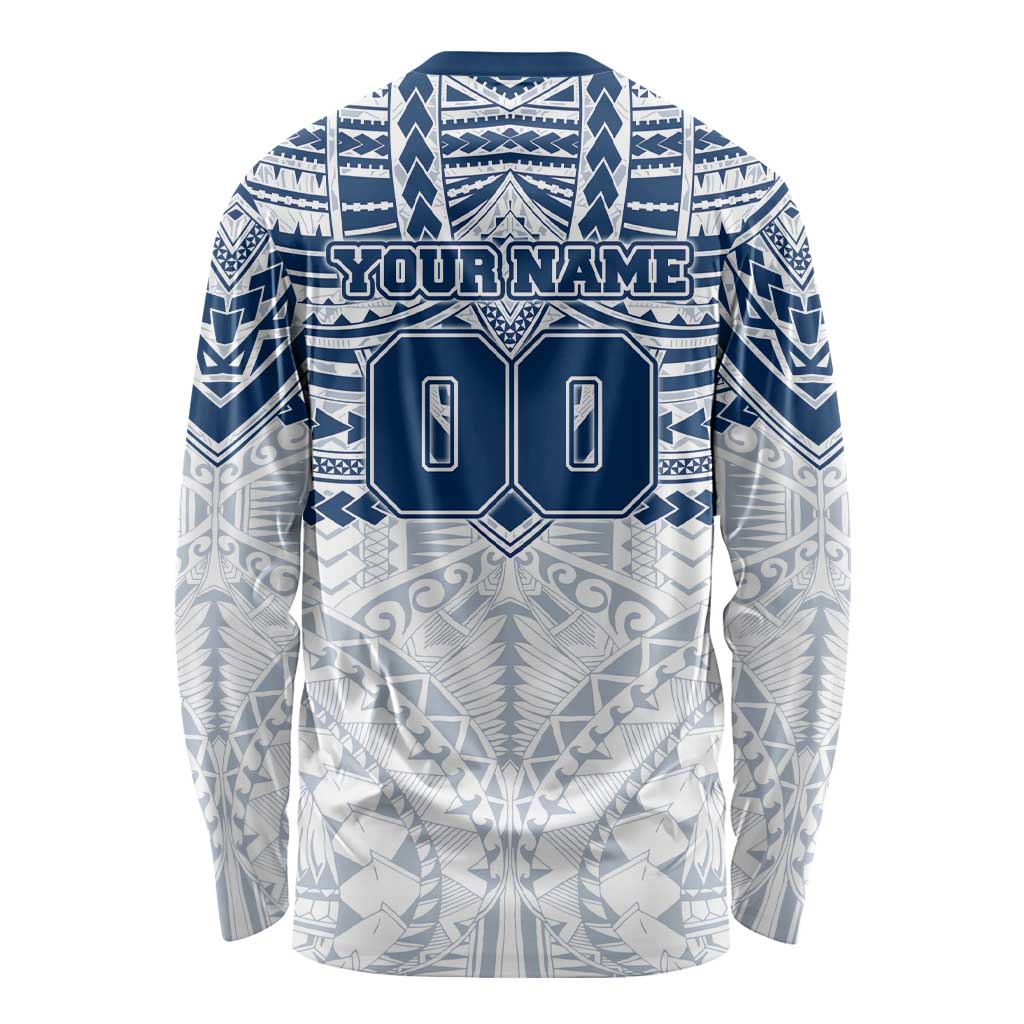 Personalized Geelong Cats Long Sleeve Shirt Polynesian Tribal Pattern Heritage Football