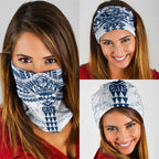 Personalized Geelong Cats Neck Gaiter Polynesian Tribal Pattern Heritage Football