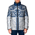 Personalized Geelong Cats Padded Jacket Polynesian Tribal Pattern Heritage Football