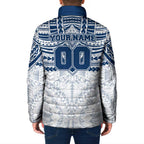 Personalized Geelong Cats Padded Jacket Polynesian Tribal Pattern Heritage Football