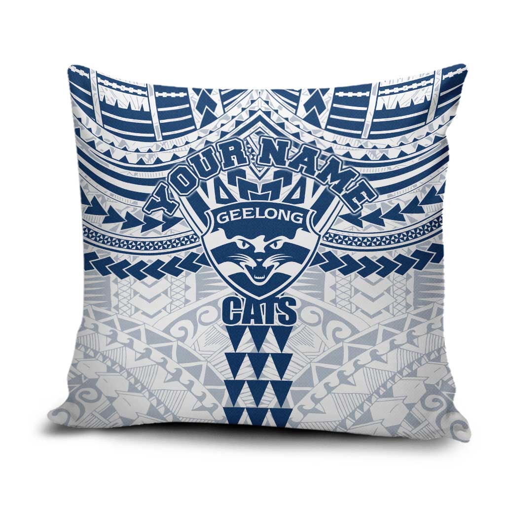 Personalized Geelong Cats Pillow Cover Polynesian Tribal Pattern Heritage Football