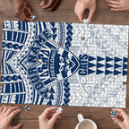 Personalized Geelong Cats Puzzle Polynesian Tribal Pattern Heritage Football