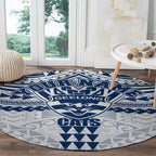 Personalized Geelong Cats Round Carpet Polynesian Tribal Pattern Heritage Football