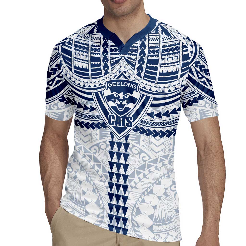 Personalized Geelong Cats Rugby Jersey Polynesian Tribal Pattern Heritage Football
