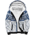 Personalized Geelong Cats Sherpa Hoodie Polynesian Tribal Pattern Heritage Football