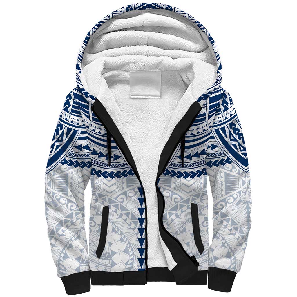 Personalized Geelong Cats Sherpa Hoodie Polynesian Tribal Pattern Heritage Football
