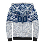 Personalized Geelong Cats Sherpa Hoodie Polynesian Tribal Pattern Heritage Football