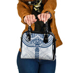 Personalized Geelong Cats Shoulder Handbag Polynesian Tribal Pattern Heritage Football