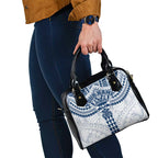 Personalized Geelong Cats Shoulder Handbag Polynesian Tribal Pattern Heritage Football