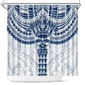 Personalized Geelong Cats Shower Curtain Polynesian Tribal Pattern Heritage Football