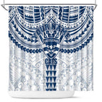 Personalized Geelong Cats Shower Curtain Polynesian Tribal Pattern Heritage Football