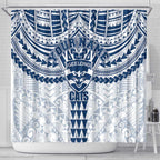 Personalized Geelong Cats Shower Curtain Polynesian Tribal Pattern Heritage Football