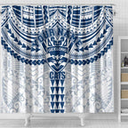 Personalized Geelong Cats Shower Curtain Polynesian Tribal Pattern Heritage Football