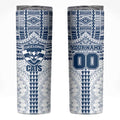 Personalized Geelong Cats Skinny Tumbler Polynesian Tribal Pattern Heritage Football