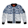 Personalized Geelong Cats Sleeve Zip Bomber Jacket Polynesian Tribal Pattern Heritage Football