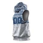 Personalized Geelong Cats Sleeveless Hoodie Polynesian Tribal Pattern Heritage Football