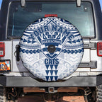 Personalized Geelong Cats Spare Tire Cover Polynesian Tribal Pattern Heritage Football