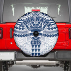 Personalized Geelong Cats Spare Tire Cover Polynesian Tribal Pattern Heritage Football