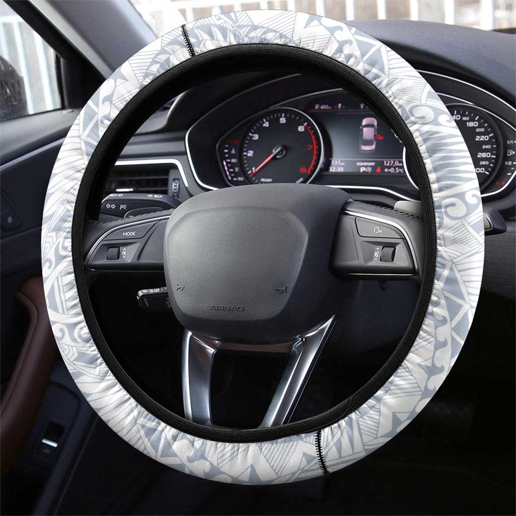 Geelong Cats Steering Wheel Cover Polynesian Tribal Pattern Heritage Football