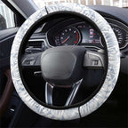 Geelong Cats Steering Wheel Cover Polynesian Tribal Pattern Heritage Football