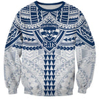 Personalized Geelong Cats Sweatshirt Polynesian Tribal Pattern Heritage Football